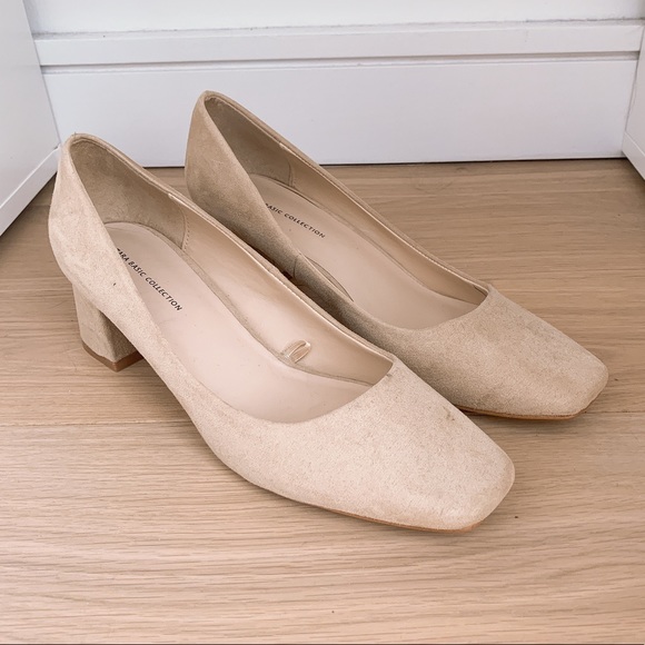 Zara Shoes Zara Squared Toe Squared Heel Vintage Style Pumps Poshmark